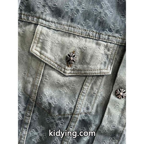 期間限定 デニムジャケット グレー プレミアム 定番 CHROME HEARTS クロムハーツ コピー-2
