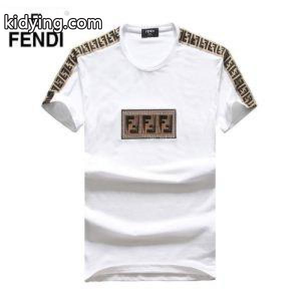 フェンディ コピーFENDI最安値新作登場大活躍着心地抜群スタイリッシュｔシャツ半袖黒白オレンジライトグレー-1
