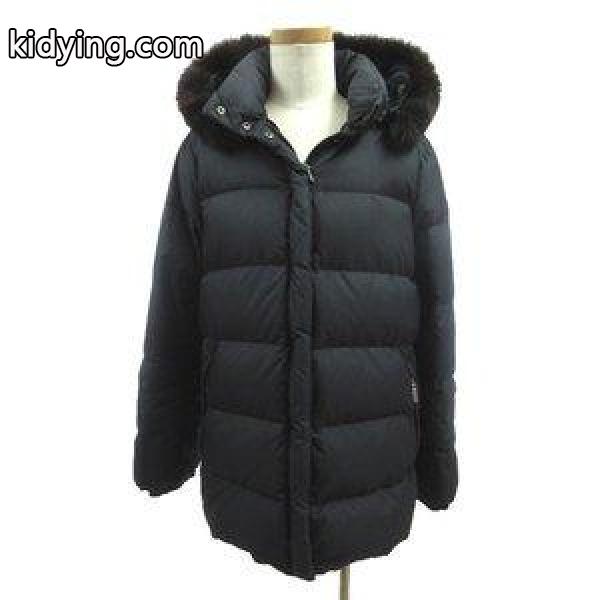 モンクレール MONCLER ダウンジャケット コート VALENTINE ヴァレンティーヌ ファー 黒 ブラック 00 茶タグ 国内正規品 アウター 上着 レディース【中古】 :121-901804200025:ブランド古着販売のベクトル - 通販ショッピング-0