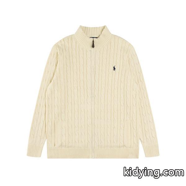 ホワイト × ネイビー × ブラック7 色 リブ柄 ジップニット ポロラルフローレン POLO RALPH LAUREN コピー 秋冬-3