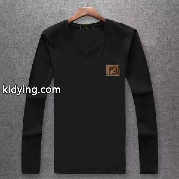 新作入荷新品男性用Vネック小顔効果フェンディ スーパー コピーデイリーインナーアウターおススメtシャツ決定版-2