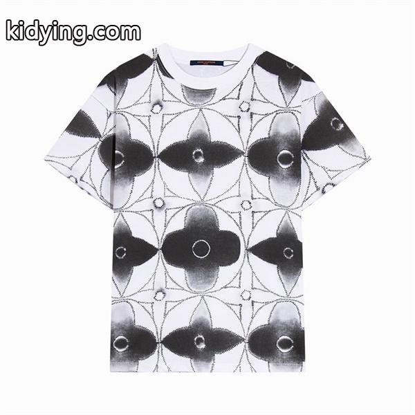 海外でも若者たちに大人気なLOUIS VUITTONルイ ヴィトンｔシャツメンズビジネス用クルーネック半袖Tシャツスーパーコピー-0