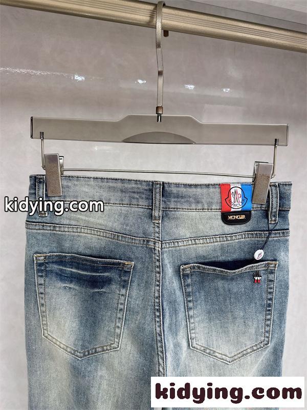 MONCLER デニムパンツ モンクレール スーパーコピー ヴィンテージ加工 カジュアル おしゃれ-8