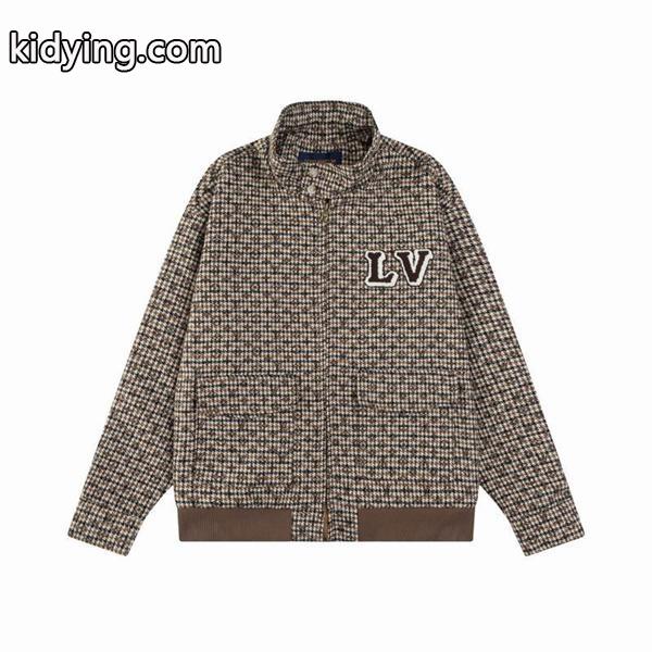 LOUIS VUITTON 偽物 ジャケット チェック柄 フロントLVロゴ カジュアル スタイリッシュ ルイ ヴィトンブランド コピー 激安(日本最大級)-0