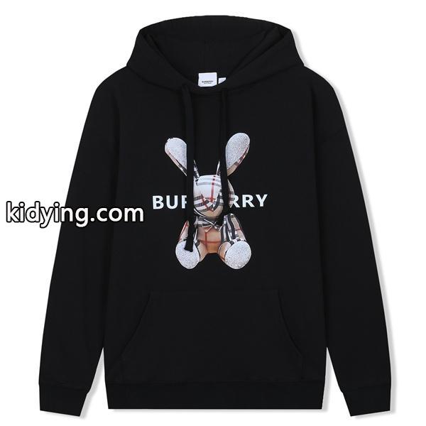 人気急上昇 秋冬ふんわり ホワイト BURBERRY バーバリー コピー パーカー キャラモチーフ-1