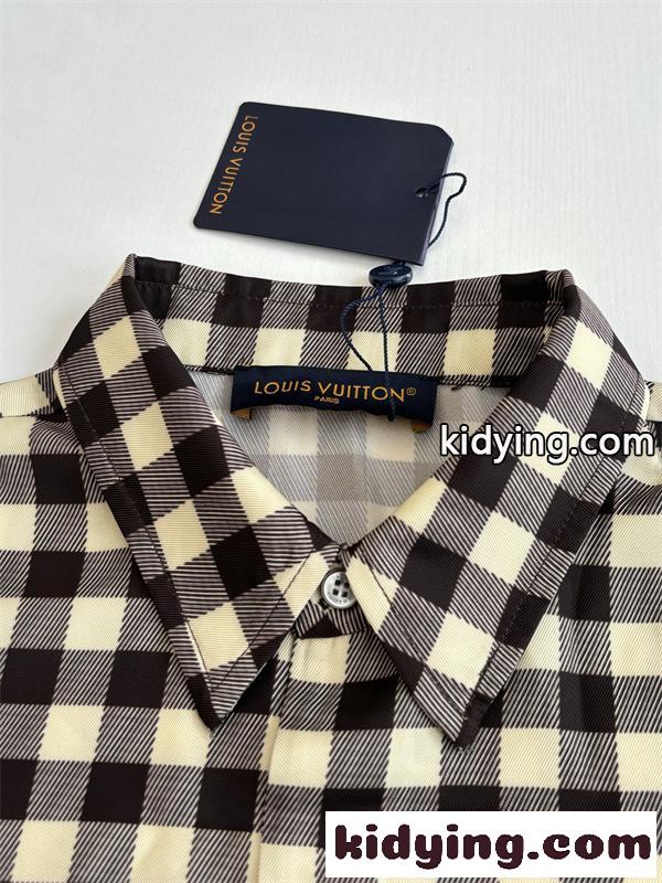 ルイ ヴィトン半袖シャツスーパーコピーLouis Vuitton 26SS Damierカジュアルスタイル上品-5