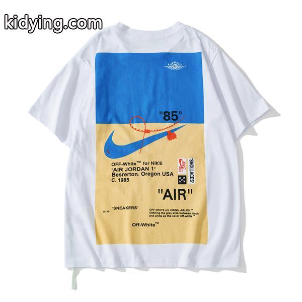 夏季レジャーでOFF-WHITEオフホワイト激安の男女兼用半袖のクルーネックTシャツコピー　2色可選-0