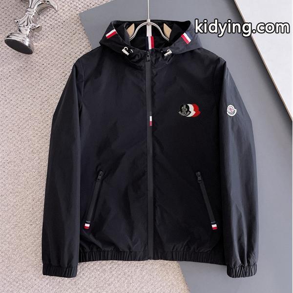 モンクレール MONCLER コピー ナイロンフーディ メンズ 防風 撥水 ロゴ刺繍 シンプル アウター-0