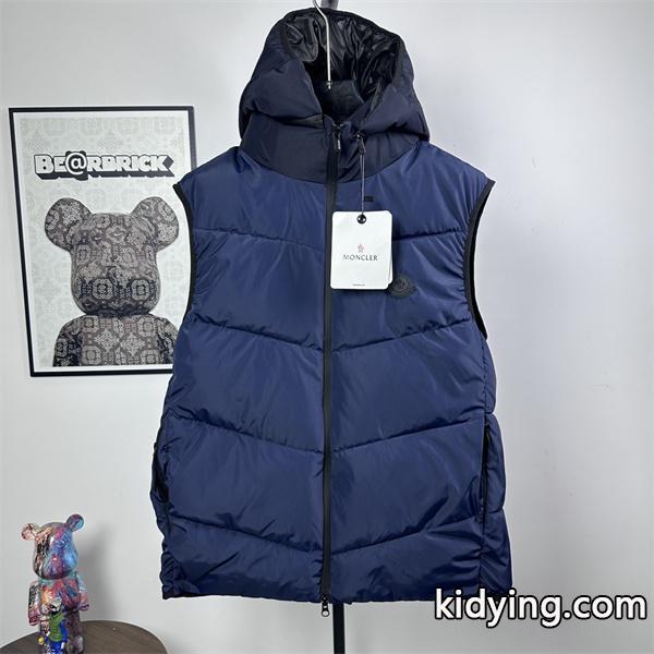 MONCLER ネイビーフード付 ダイナミックスタイル モンクレール コピー ダウンベスト 秋冬必須 高品質-0