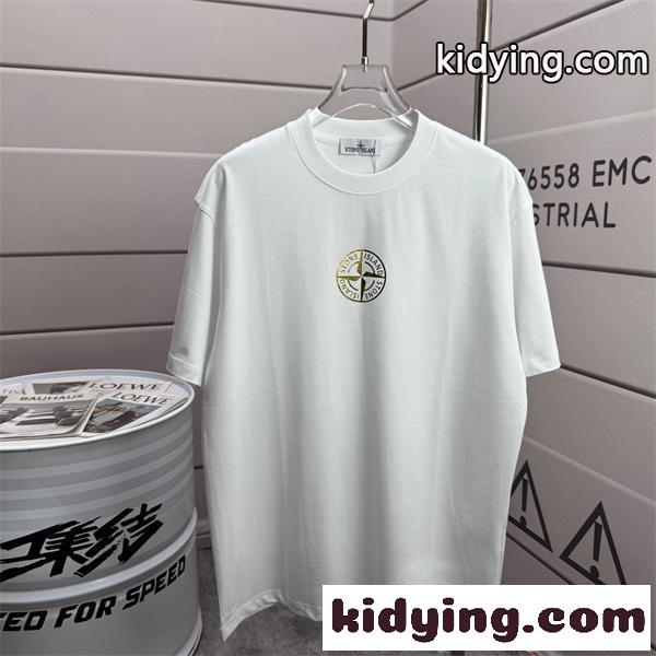 STONE ISLAND ストーンアイランド コピー 爆売れ注目 ブラック シンプル モード 洗練 ストリート 半袖Tシャツ-1