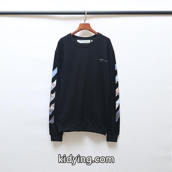 トレンド最前線 Off-White オフホワイト コピー クロスモチーフ 裏起毛 スウェット-5