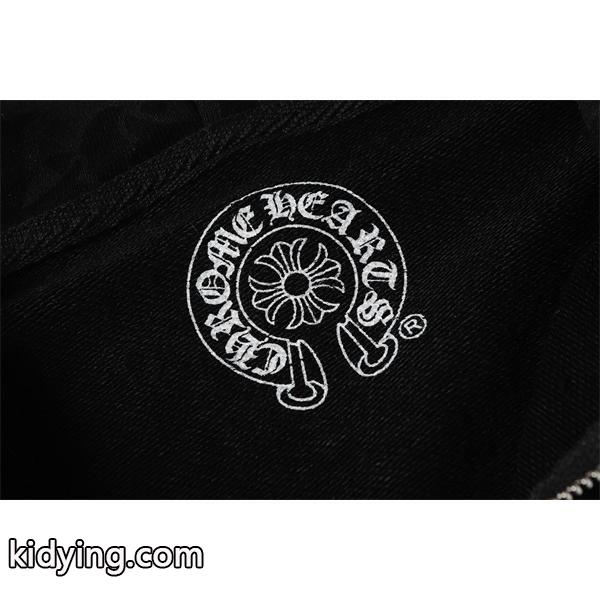 クロムハーツ コピー Chrome Hearts パーカー 売れ筋 ブラック 総柄 × フラワーモチーフ 存在感デザイン 2025秋冬コーデ-2