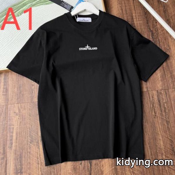 大人気☆NEW_ストーンアイランド 偽物 Tシャツ 高品質感 コンパスロゴ 綿100% ストーンブランド スーパーコピーブランド激安通販 専門店-0