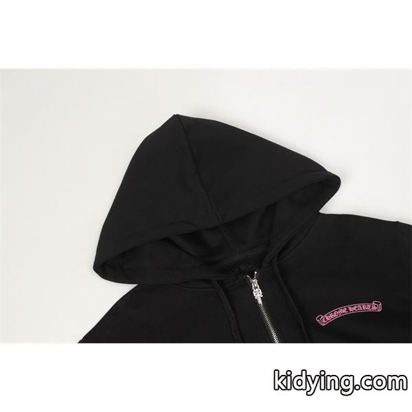 期間限定 ブラック ピンククロス × バックフィギュア 2025秋冬対応 クロムハーツ コピー Chrome Hearts パーカー-1