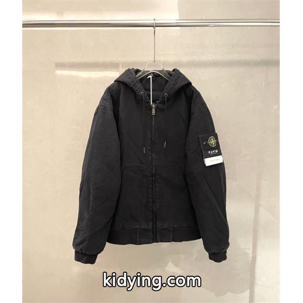 秋冬 厚手コットン ダークカラー  防寒 フーデッド STONE ISLAND ストーンアイランド コピー ジャケット-5