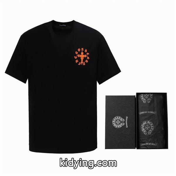 最新入荷CHROME HEARTSクロムハーツスーパーコピー通勤通学のクルーネック半袖Tシャツ男女兼用のトップス-0