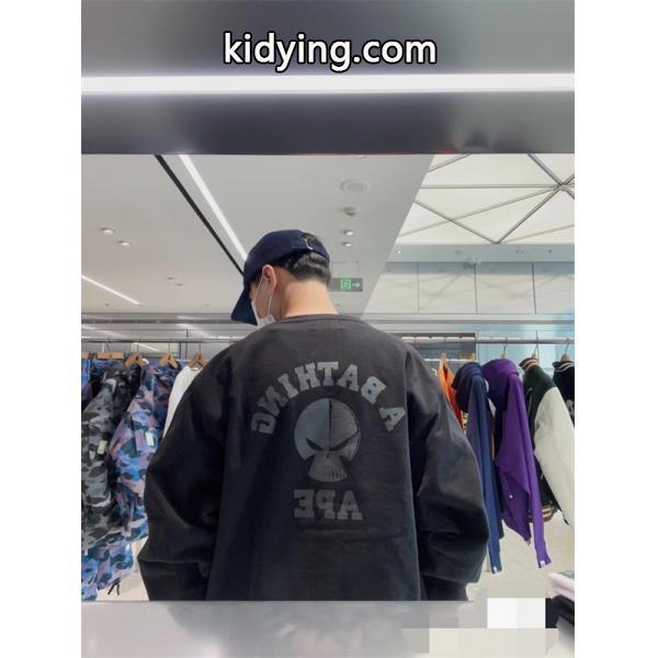 BAPE コピー 秋冬ストリートコラボスタイル 定番 ブラック コラボ 猿人 スウェット ベイプ-1