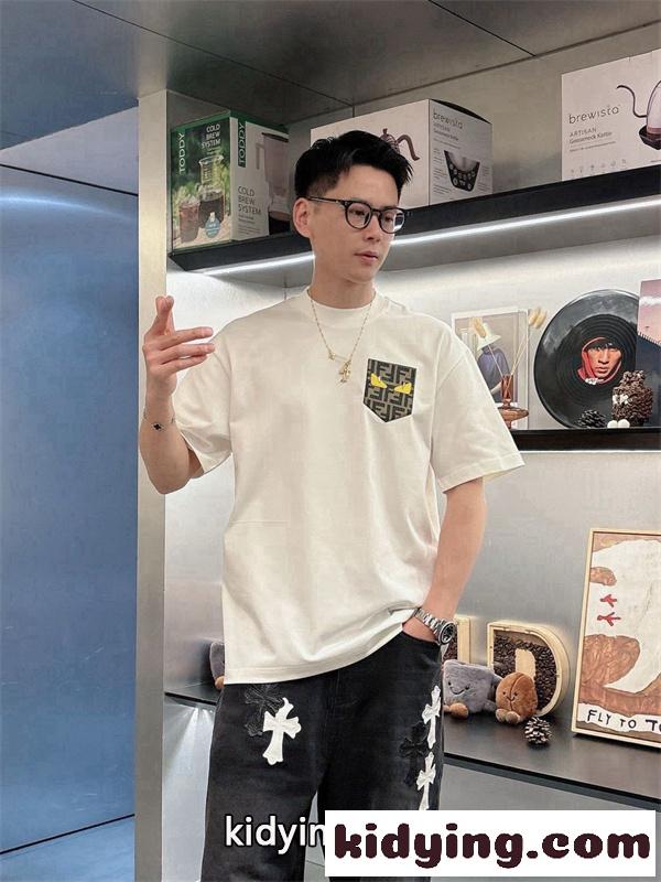 ハイエンドファッション トレンドコレクション ユニセックス FENDI フェンディ コピー 半袖Tシャツ-6