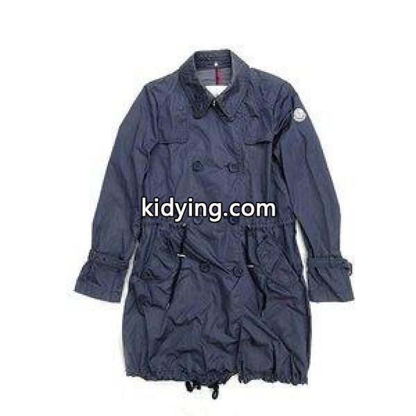 モンクレール MONCLER モッズコート トレンチコート ナイロン 薄手 ダブルボタン ネイビー レディース 通販 ショッピング-0