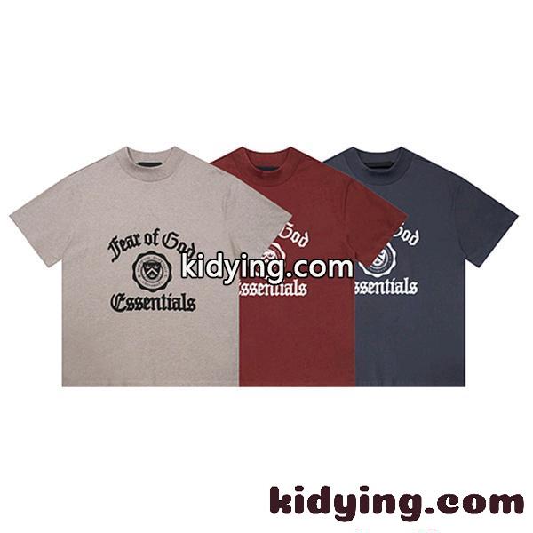 エッセンシャルズ コピー 半袖Tシャツ ESSENTIALS レッド クラシック プリント 高級感 ストリート 存在感-0