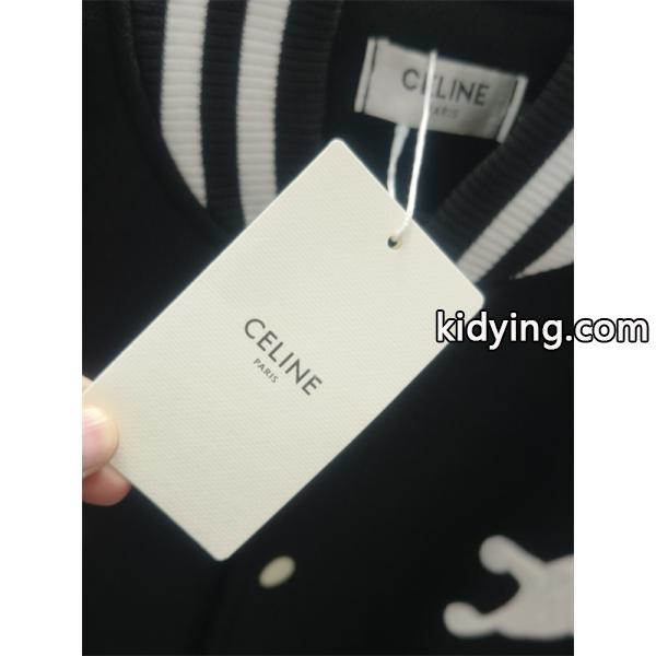 セリーヌ コピー 2025秋冬 CELINE トリオンフ ワッペン スタジャン 高級 主役アウター-3