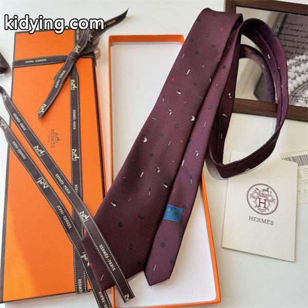 エルメスHermes激安メンズネクタイドット総柄シルクジャカード手工仕立て上品配色ビジネス対応-3