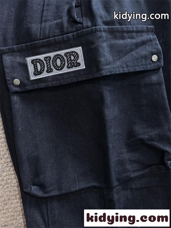 デニム調 カーゴポケット ロゴパッチ DIOR カジュアル 都会系 機能性 ディオール スーパーコピー-3