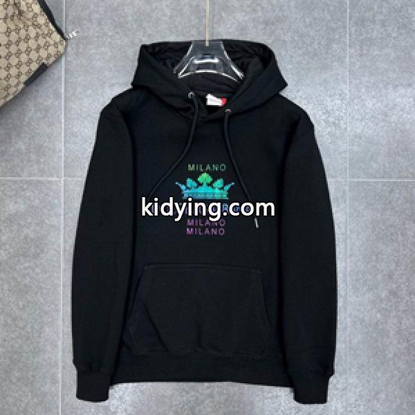 DOLCE & GABBANA クラウン柄のスリムフィット ドルガバ人気コピーパーカー トレンドカラーおすすめ 男女兼用-0