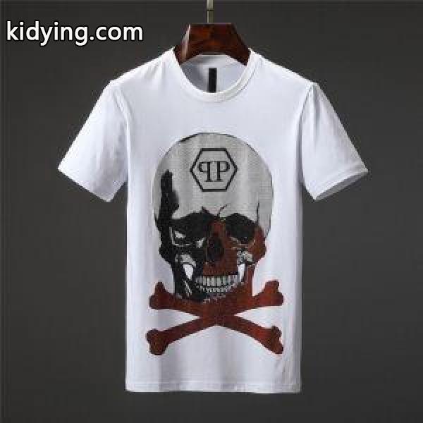 フィリッププレイン PHILIPP PLEIN 春夏アイテムから新たに登場！ Tシャツ/ティーシャツ 2色可選 抜け感や着心地重視_フィリッププレイン PHILIPP PLEIN_ブランド コピー 激安(日本最大級)-1