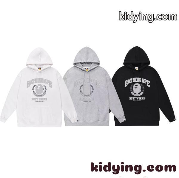 BAPE ア・ベイシング・エイプ コピー プルオーバーパーカー プリント ゆったりシルエット 人気新作-6