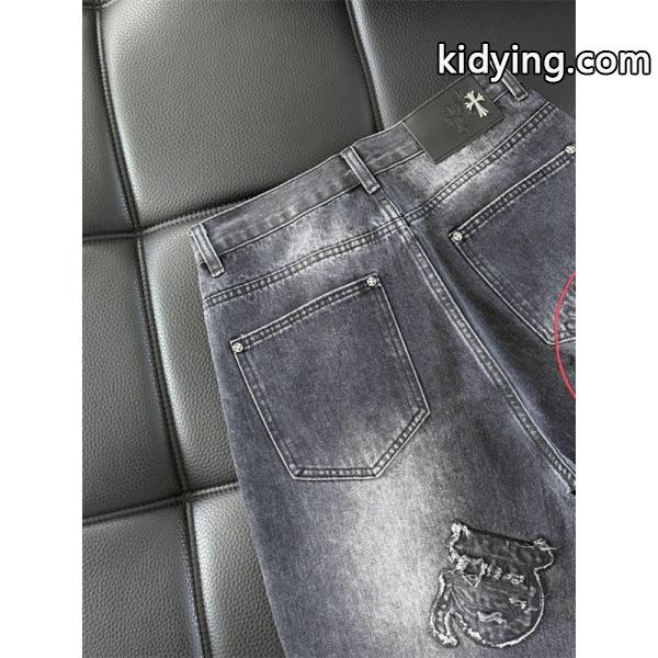 クロムハーツ Chrome Hearts コピー 重厚 無彩トーン 落ち着き印象 デニムパンツ-4