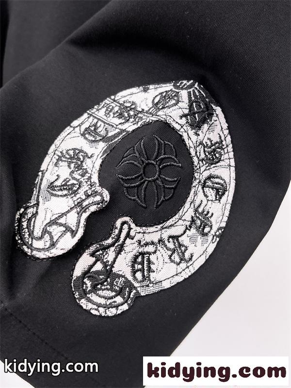 CHROME HEARTS クロムハーツ コピー 人気 ブラック モノトーン プリント ストリート系 お洒落 ハーフパンツ-5
