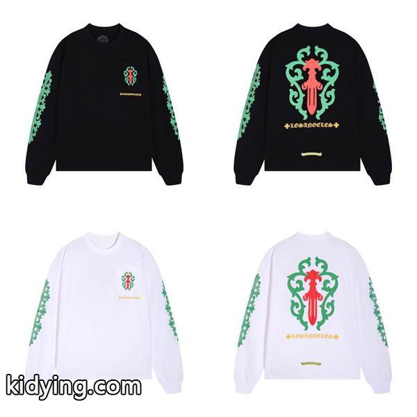 クロムハーツ スーパーコピー ボタニカルアート テイスト 長袖Tシャツ ロサンゼルスロゴデザイン CHROME HEARTS-3