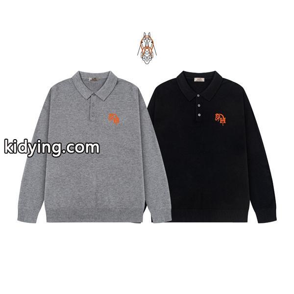 2025秋冬 クラシック グレー＆ブラック HERMES エルメス コピー ニット 大人洗練-3
