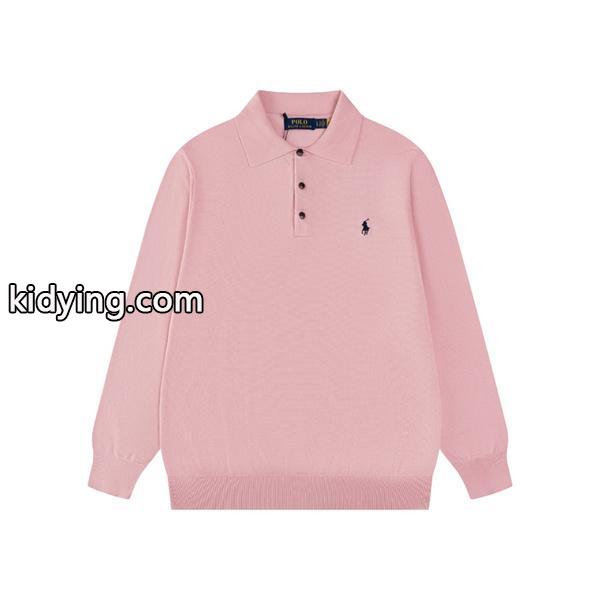 定番人気 ホワイト ニットポロ 長袖 ワンポイント刺繍 きれいめ Polo Ralph Lauren ポロ ラルフローレン コピー-3