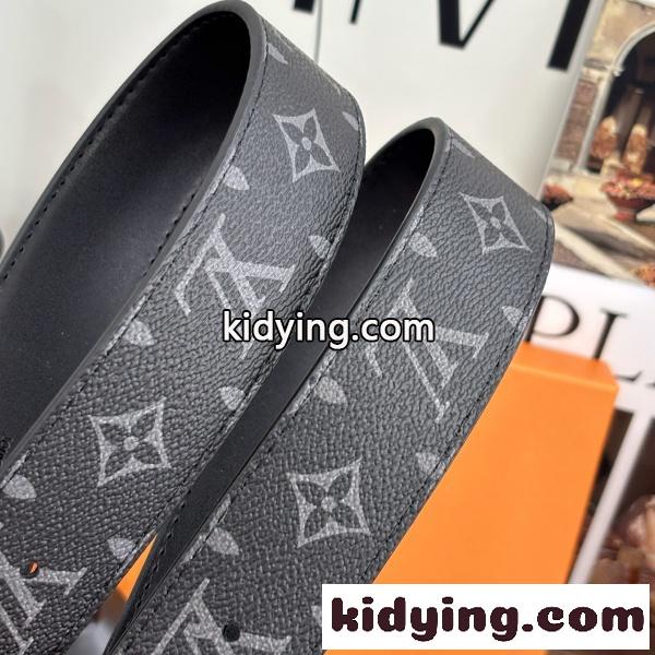 Louis Vuitton コピー ルイヴィトン コピー モノグラム柄 LVロゴバックル レザーベルト カジュアルアクセサリー 売れ筋-3