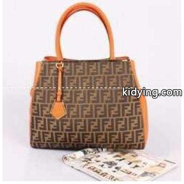 定番人気なレディース オレンジ フェンディ バッグ ショルダー FENDI ハンドバッグ ズッキーノ柄のトートバッグ_フェンディ FENDI_ブランド コピー 激安(日本最大級)-0