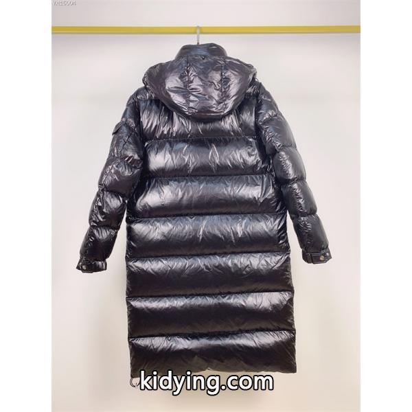 温か素材 ブラック ロング ダウンコート ボリューム MONCLER モンクレール コピー-3