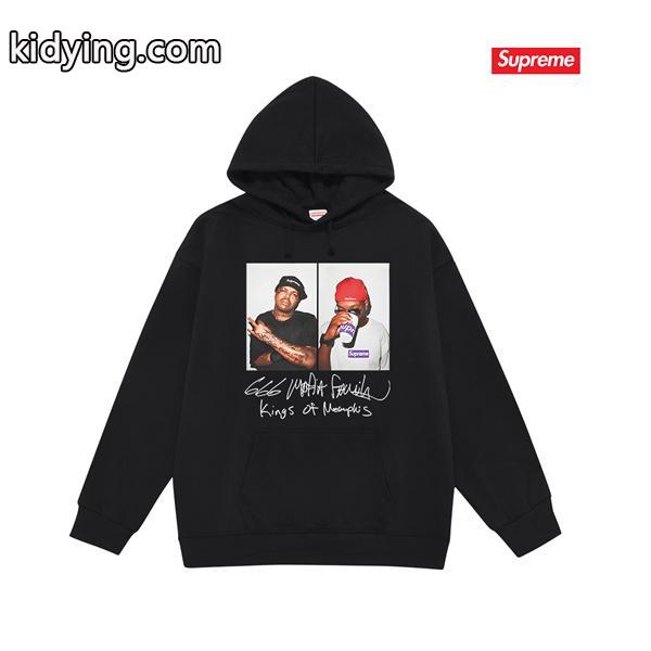 Supreme シュプリーム スーパーコピー ブラック 2025秋冬 フォトアート プルオーバーパーカー-2