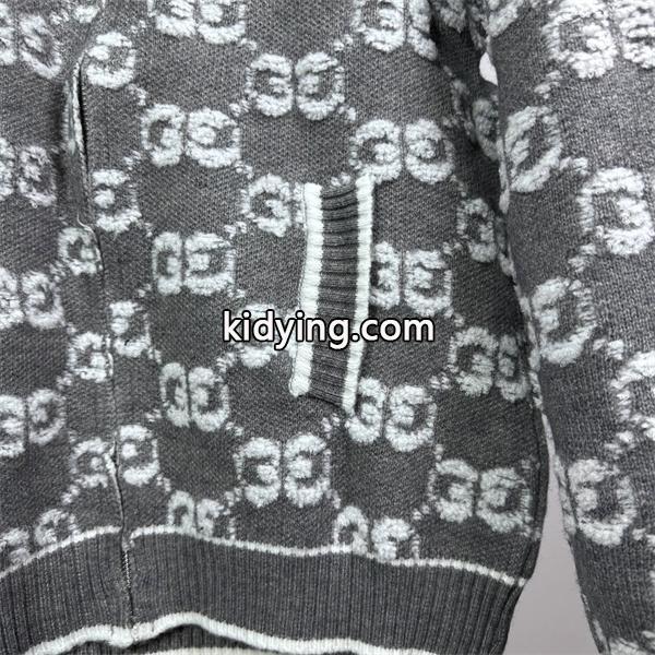 保温仕様 ダブル G プリント グレー グッチ GUCCI コピーカーディガン ユニセックス 高級感-3