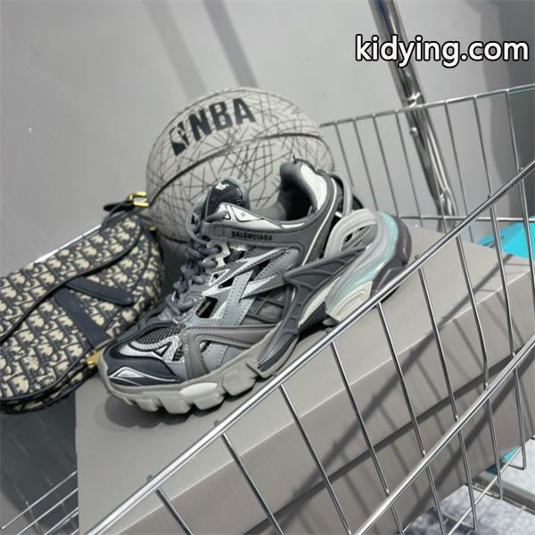 BALENCIAGA 激安 Track.2 スニーカー メンズ 4代 ブラック×グレー 配色 ローカット 厚底 ボリュームソール ダッドシューズ-4