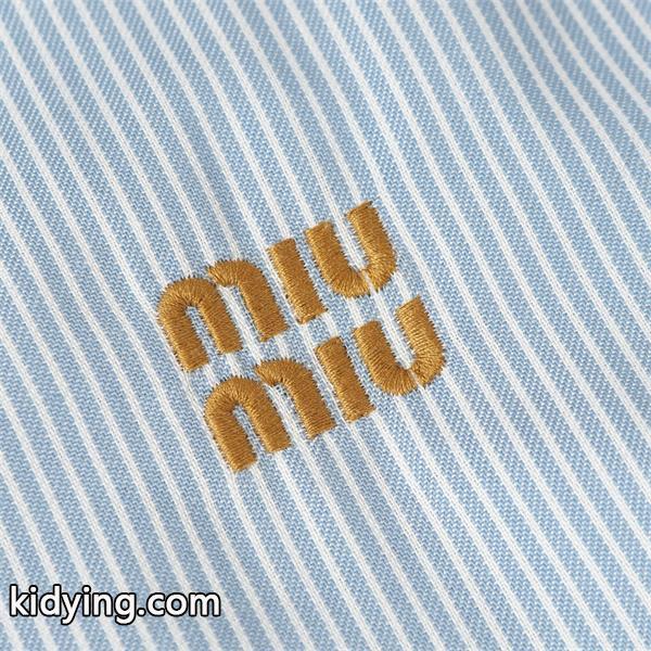 MIUMIU ミュウミュウ コピー 大人カジュアル 洗練 ライトブルー ジップ ジャケット おすすめ-4
