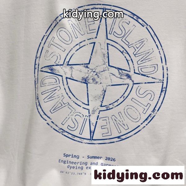 STONE ISLAND コピー ストーンアイランド バックコンパスグラフィックTシャツ ヴィンテージプリント 半袖カットソー 2026新作 人気モデル-3