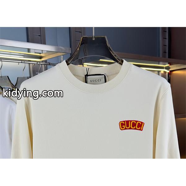 グッチ コピー シンプルロゴ ラウンドネック スウェット パーカー ブラック ベーシック GUCCI-1