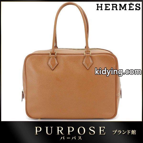 エルメス HERMES プリュム 32 ハンド バッグ クシュベル レザー ゴールド ブラウン ゴールド 金具 :90057504:PURPOSEパーパス・ヤフー店 - 通販ショッピング-0