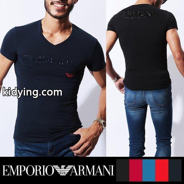 エンポリオアルマーニ Tシャツ 半袖 Vネック メンズ 無地 EMPORIO ARMANI :110810-516:Crazy Ferret - 通販ショッピング-0