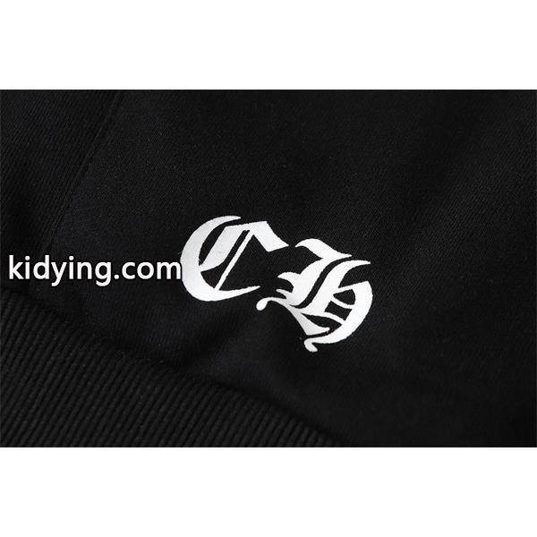 話題 ブラック × オレンジ 刺繍ロゴ 存在感抜群 2025秋冬トレンド クロムハーツ スーパーコピー Chrome Hearts パーカー-7