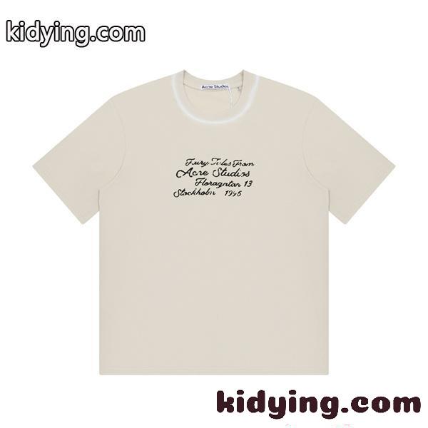 ACNE STUDIOS アクネ ストゥディオズ スーパーコピー スクリプトロゴ Tシャツ 半袖 ホワイト ブラック コットン-2