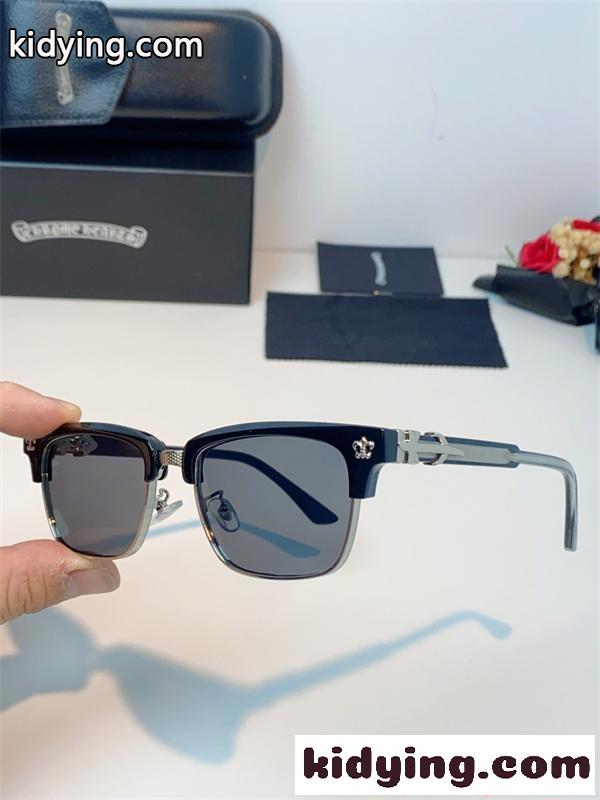 Chrome Hearts サングラス ハーフリム クロムハーツ コピー メタルフレーム スクエア ストリート 高級感 メンズ レディース UVカット-6