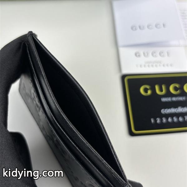 GUCCI スーパーコピー カードケース マーモント GGロゴ型押し ブラックレザー コンパクト グッチ-1